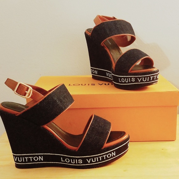 Louis Vuitton Shoes - Louis Vuitton Denim  Sandals